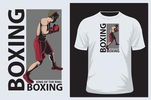 boxe t camicia design vettore