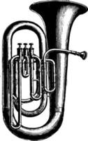 basso tuba, Vintage ▾ illustrazione. vettore