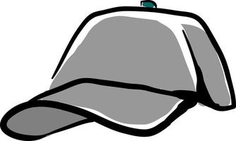 grigio berretto, illustrazione, vettore su bianca sfondo.