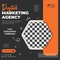 digitale marketing agenzia sociale media manifesto modello design vettore