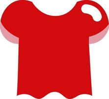 classico rosso camicia, illustrazione, vettore su un' bianca sfondo.