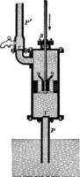 sollevamento pompa, Vintage ▾ illustrazione. vettore