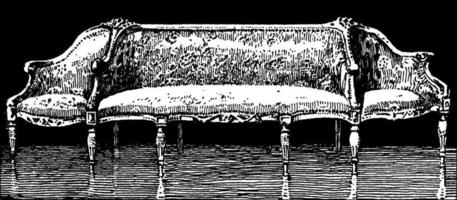divano con Due divani, Vintage ▾ illustrazione vettore