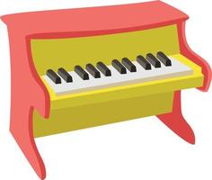 bambino pianoforte giocattolo, illustrazione, vettore su bianca sfondo.