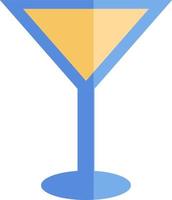 giallo cocktail nel bicchiere, illustrazione, vettore su un' bianca sfondo.
