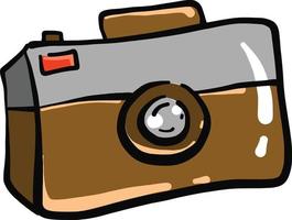 Marrone telecamera, illustrazione, vettore su un' bianca sfondo.