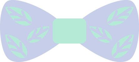 viola arco con verde foglie, illustrazione, vettore, su un' bianca sfondo. vettore