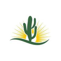 cactus icona logo modello vettore