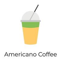di moda americano caffè vettore