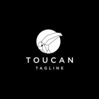 tucano geometrico logo design icona modello vettore