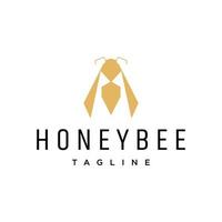 miele ape logo design icona modello vettore
