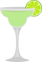 Margherita cocktail, illustrazione, vettore su bianca sfondo