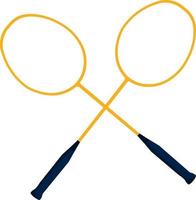 badminton racchette, illustrazione, vettore su bianca sfondo