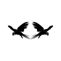 volante paio di il ara uccello silhouette per logo, pittogramma, arte illustrazione, sito web o grafico design elemento. vettore illustrazione