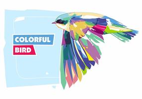 Uccello colorato - Vita animale - Ritratto di Popart vettore