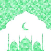 design della moschea low poly vettore