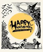 contento Halloween trucco o trattare. vettore illustrazione per manifesto, saluto carta, Stampa, festa invito