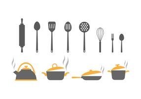 Icone vettoriali gratis utensili da cucina