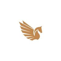 Pegasus logo icona design illustrazione vettore