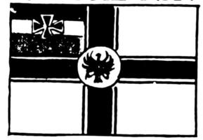 bandiera di Germania, 1913, Vintage ▾ illustrazione vettore