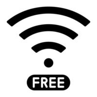 gratuito Wi-Fi icona stile vettore