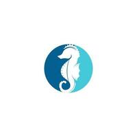 mare cavallo vettore logo design