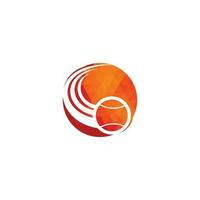 tennis palla logo. tennis logo design. vettore