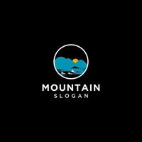 montagna logo design icona vettore