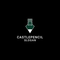 matita del castello logo icona design vettore