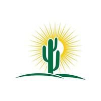 cactus icona logo modello vettore