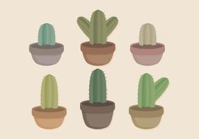 raccolta di cactus in vaso vettoriale