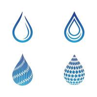 set logo goccia d'acqua vettore