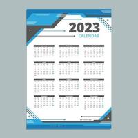 minimalista elegante calendario 2023 modelli per attività commerciale vettore