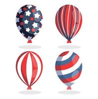 disegno vettoriale palloncini giorno dell'indipendenza