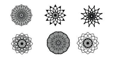 impostato mandala, nero mandala, lusso ornamentale mandala design sfondo, mandala disegno, mandala modello colorazione libro arte sfondo disegno, piastrella motivo, nero e bianca mandala, islam, Arabo, indiano vettore