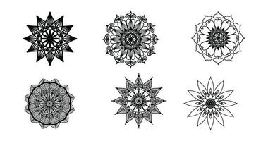 impostato mandala, nero mandala, lusso ornamentale mandala design sfondo, mandala disegno, mandala modello colorazione libro arte sfondo disegno, piastrella motivo, nero e bianca mandala, islam, Arabo, indiano vettore