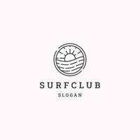Surf club logo icona design modello vettore
