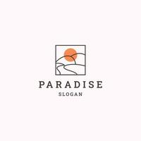Paradiso logo icona design modello vettore illustrazione