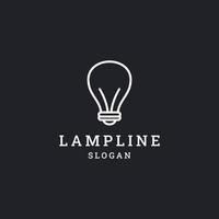 lampada logo icona piatto design modello vettore