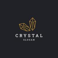 cristallo logo icona piatto design modello vettore