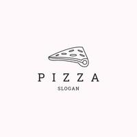 Pizza logo icona design modello vettore illustrazione