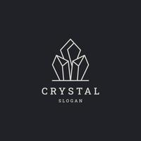cristallo logo icona piatto design modello vettore