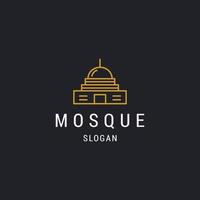 moschea logo icona design modello vettore illustrazione