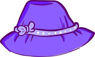 clipart di un' color viola cappello vettore o colore illustrazione