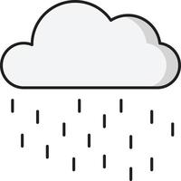 illustrazione vettoriale di pioggia nuvola su uno sfondo. simboli di qualità premium. icone vettoriali per il concetto e la progettazione grafica.