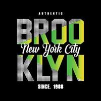 brooklyn tipografia design maglietta Stampa vettore illustrazione