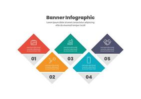 bandiera cartello Infografica design vettore