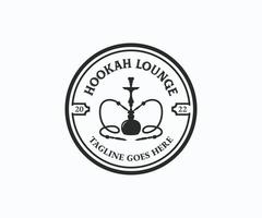 shisha sbarra, narghilè bar logo design modello vettore