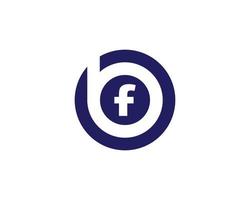bf fb logo design vettore modello