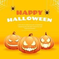 contento Halloween 3d illustrazione vettore design per sociale media inviare